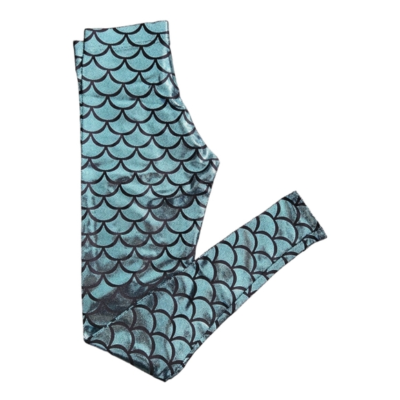 BlackMilk Shimmery Green Mermaid Leggings XS Limited Edition - Picture 1 of 6